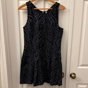 Free People Black Zebra Print Mini Dress